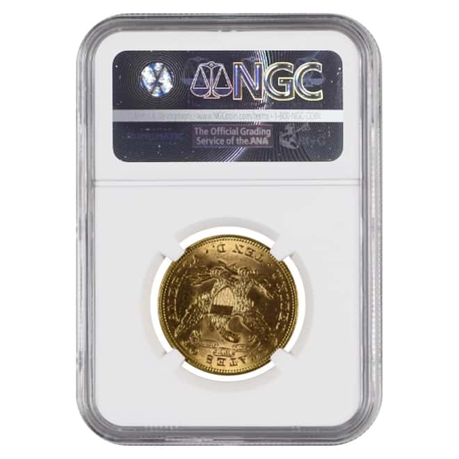 1879 $10 Liberty Head Gold Eagle Coin NGC MS 62