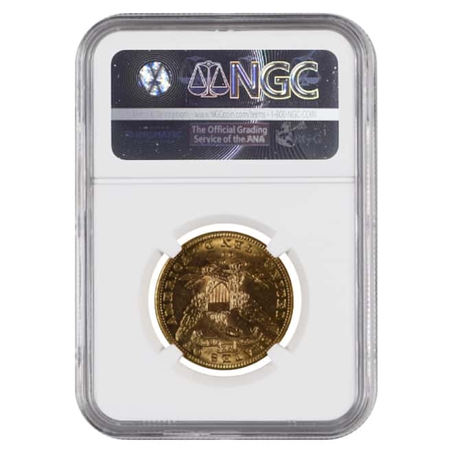1892 CC $10 Liberty Head Gold Eagle Coin NGC AU 58