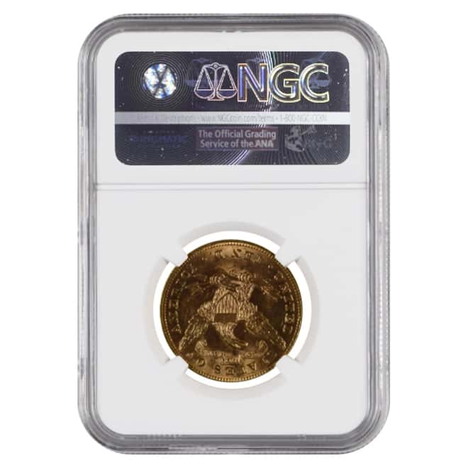 1874 $10 Liberty Head Gold Eagle Coin NGC MS 61