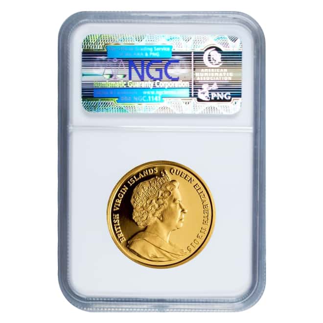 2015 1 oz Gold B.V.Islands $125 Lincoln Proof NGC PF 70 UCAM Ultra High Relief Coin (w/Box)