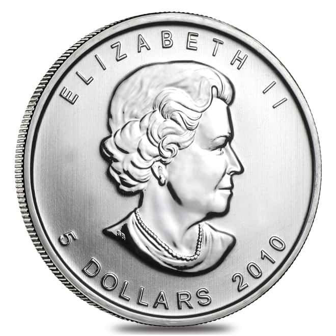 2010 1 oz Silver Canadian Maple Leaf .9999 Fine $5 Coin BU (Sealed)