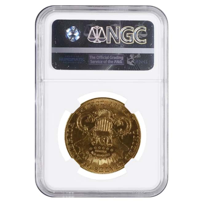 1907 D $20 Liberty Head Double Eagle Gold Coin NGC MS 61