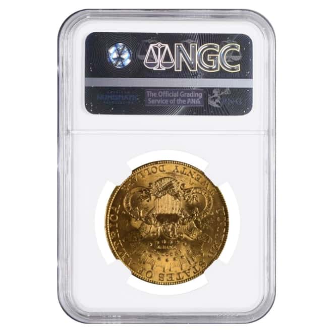 1907 $20 Liberty Head Double Eagle Gold Coin NGC MS 62