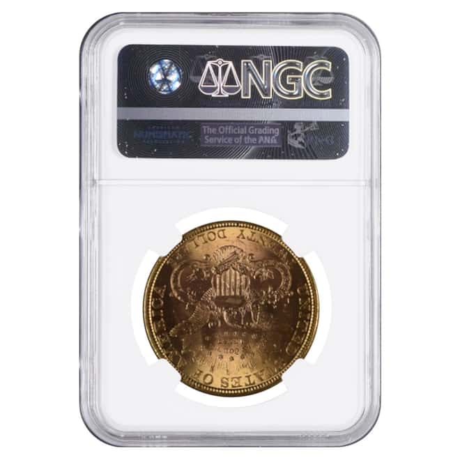 1896 $20 Liberty Head Double Eagle Gold Coin NGC MS 61