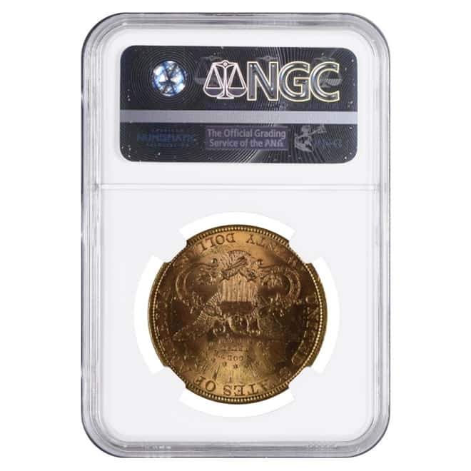 1895 $20 Liberty Head Double Eagle Gold Coin NGC MS 61