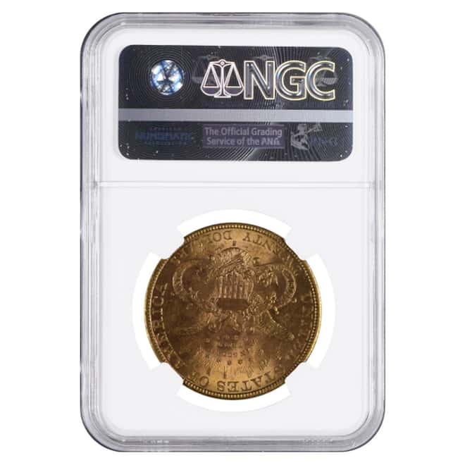 1893 S $20 Liberty Head Double Eagle Gold Coin NGC MS 61