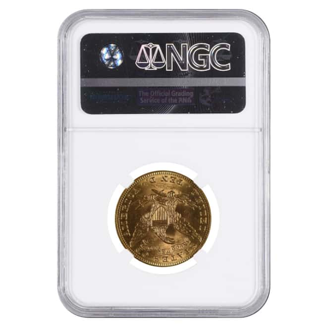 1905 $10 Liberty Head Gold Eagle Coin NGC MS 62