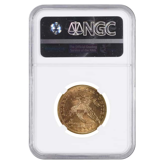1897 $10 Liberty Head Gold Eagle Coin NGC MS 61
