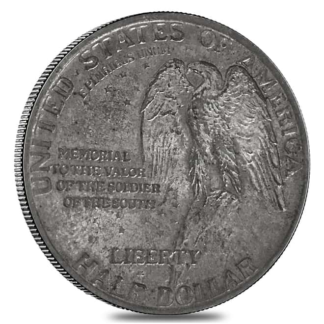 1925 Stone Mountain Half Dollar 90% Silver Commem AU