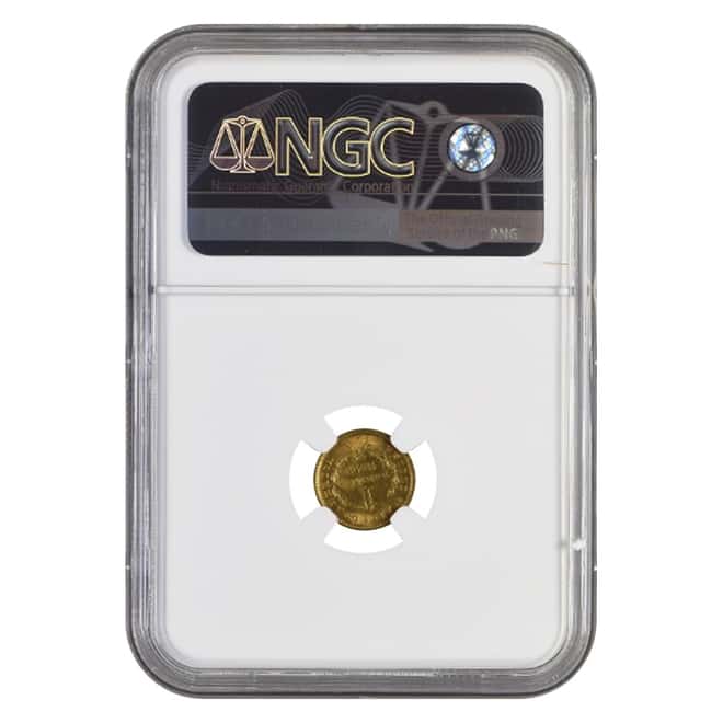 1849 $1 Liberty Head Gold Coin NGC UNC Details - Open Wreath