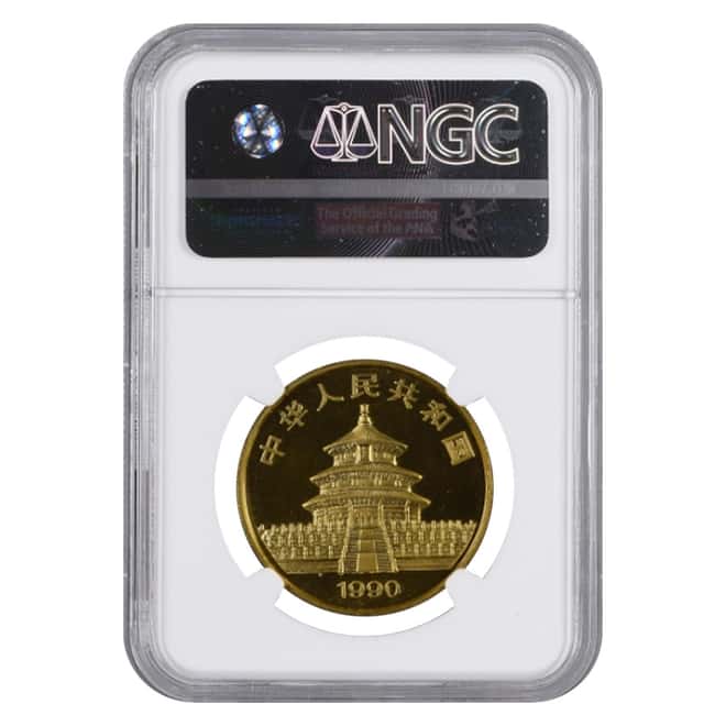1990 P China 1 oz Proof Gold Panda 100 Yuan NGC PF 66 UCAM