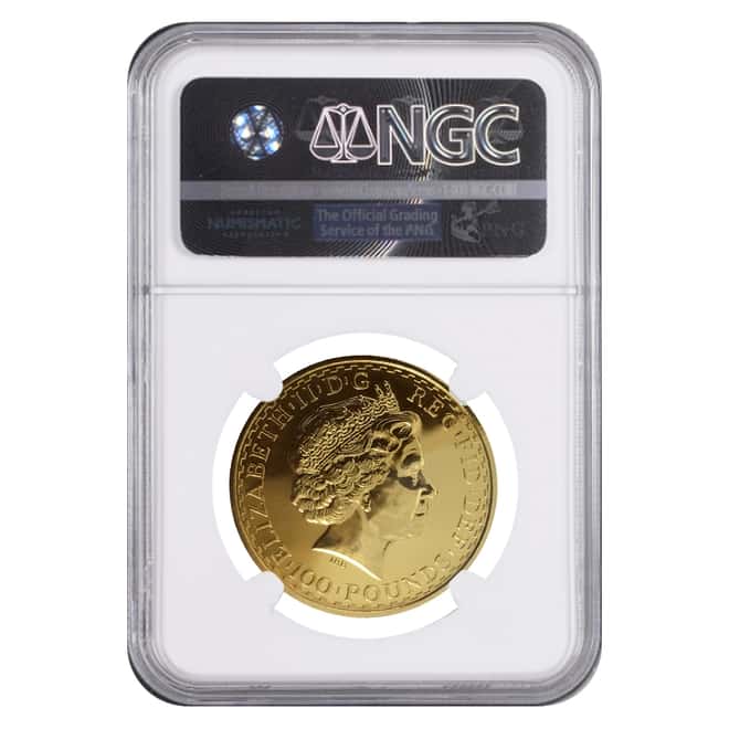 2001 Great Britain 1 oz Gold Britannia Coin NGC MS 70