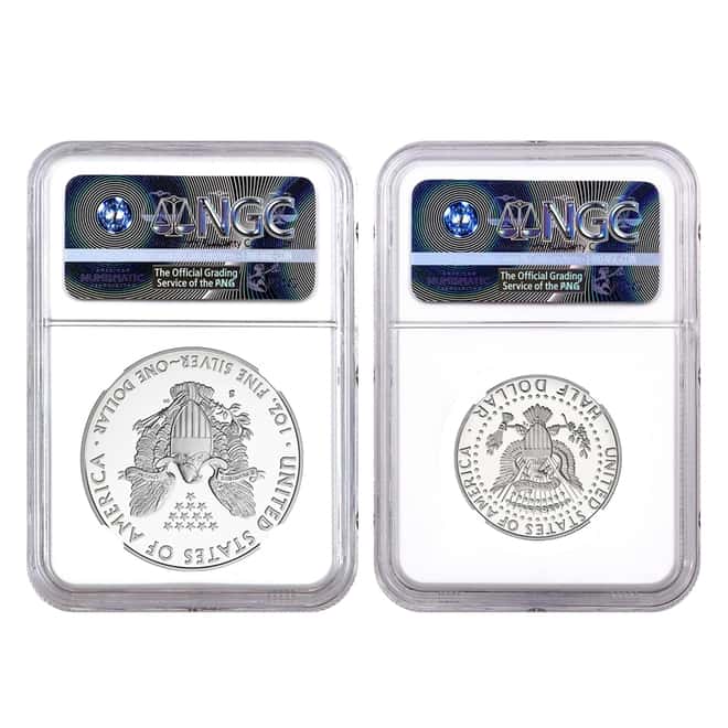 2017 S Proof Silver American Eagle/Kennedy Half Dollar Limited Edition NGC PF 70 ER