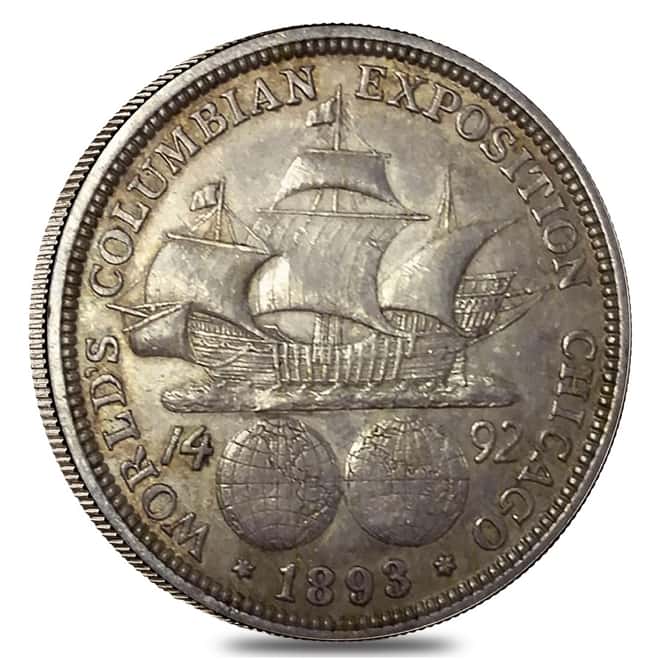 1892/93 Columbian Expo Half Dollar 90% Silver Commem AU
