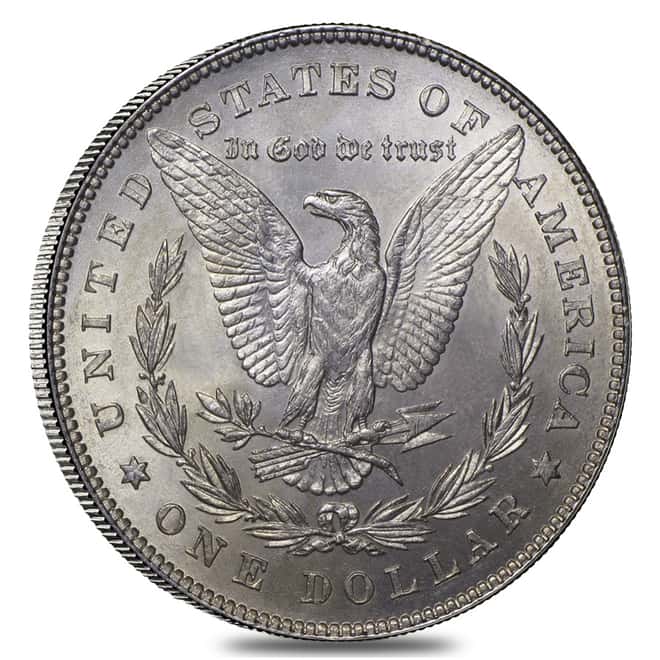 1878 Silver Morgan Dollar 7 Tailfeathers Reverse of 78 BU