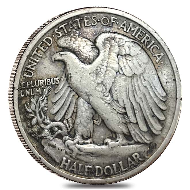 1916 D Walking Liberty Half Dollar 90% Silver Circulated