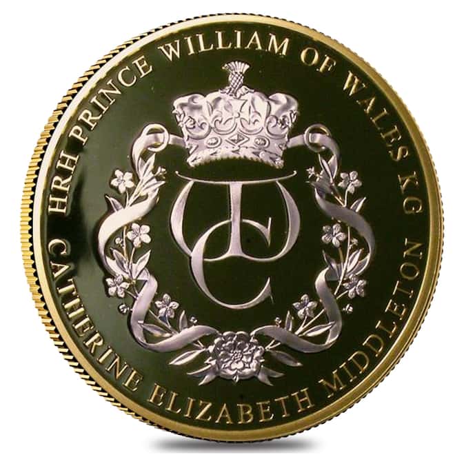 2010 4.58 oz AGW Westminster Proof Gold Medal The Royal Engagement William and Kate (w/Box & COA)