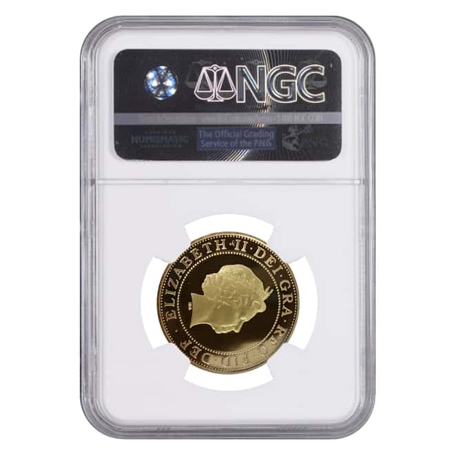 2003 Great Britain 2 Pound Discovery of DNA Proof Gold Coin NGC PF 69 UCAM