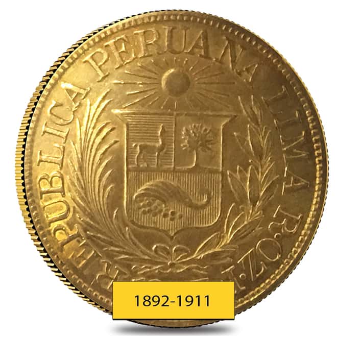 1/2 Libra Peru Gold Coin Avg Circ AGW .1177 oz (Random Year)