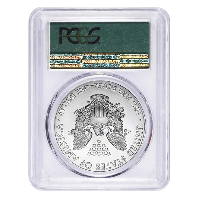 2018 1 oz Silver American Eagle $1 Coin PCGS MS 69 First Strike (Doily)