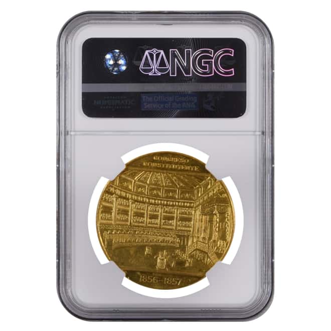 1957 Mexico 50 Pesos Constitution Centennial Gold Coin NGC MS 62