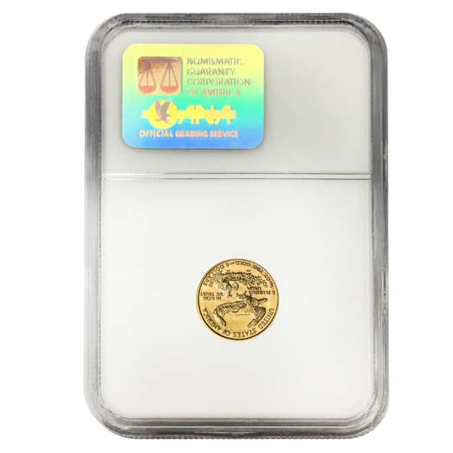 1992 1/10 oz $5 Gold American Eagle NGC MS 69