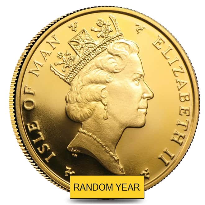 1/2 oz Isle of Man Gold Angel Coin Proof/BU (Random Year)