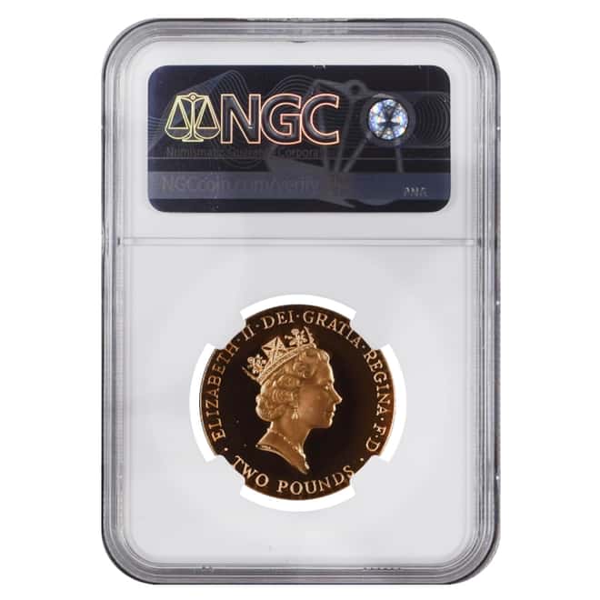 1996 Great Britain Proof Gold 2 Pounds European Championship NGC PF 69 UCAM
