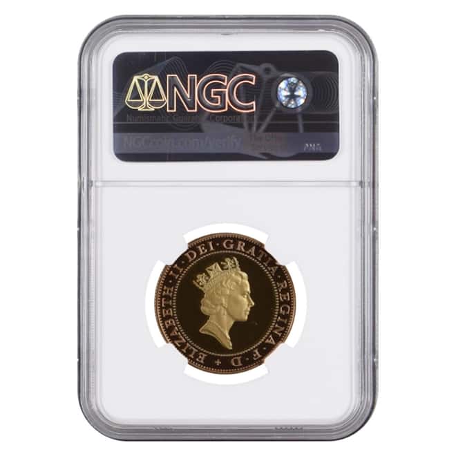 1997 Great Britain Proof Bimetallic Gold 2 Pounds Celtic Design NGC PF 70 UCAM