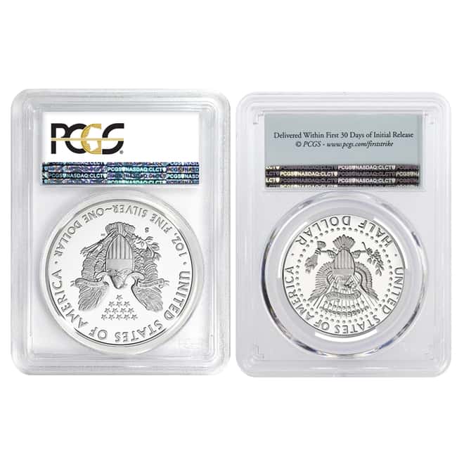 2017 S Proof Silver American Eagle/Kennedy Half Dollar Limited Edition PCGS PF 70 FS