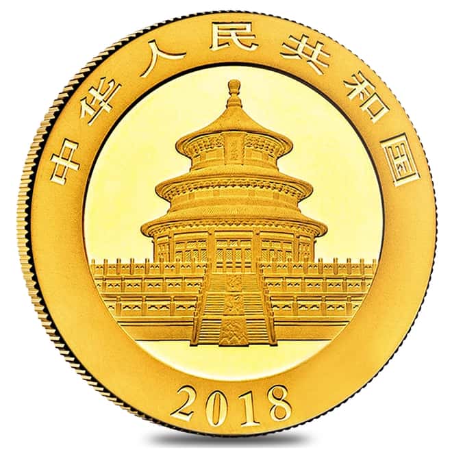 2018 3 Gram Chinese Gold Panda 50 Yuan .999 Fine BU (Sealed)