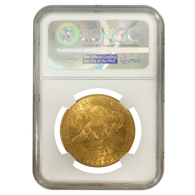 $20 Gold Double Eagle Liberty Head NGC MS 60 (Random Year)