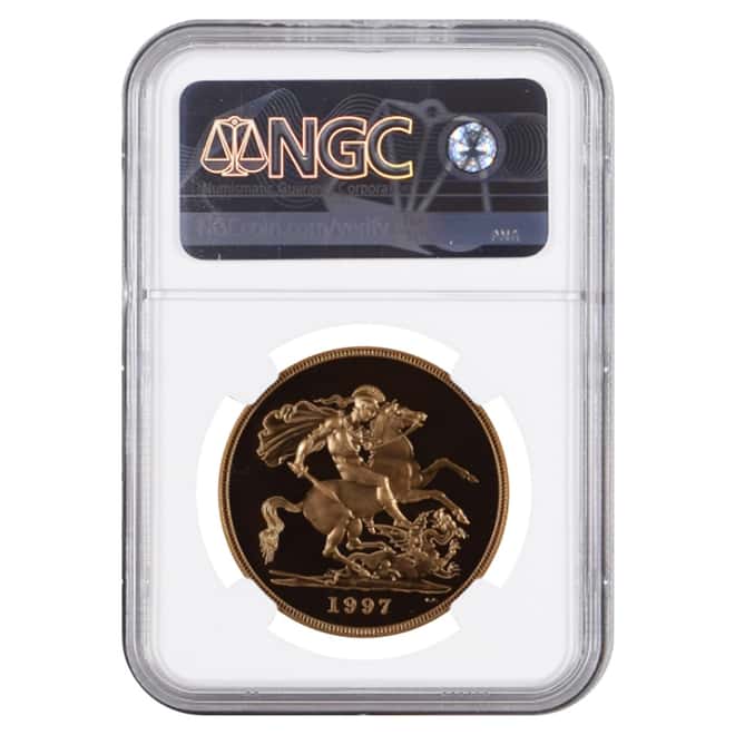 1997 Great Britain Proof Gold 5 Pound Sovereign NGC PF 69 UCAM