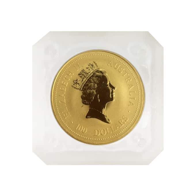 1994 1 oz Australian Gold Nugget Perth Mint Coin .9999 Fine BU In Cap