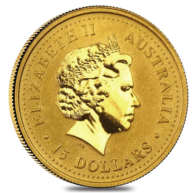 2001 1/10 oz Gold Lunar Year of The Snake BU Australia Perth Mint In Cap