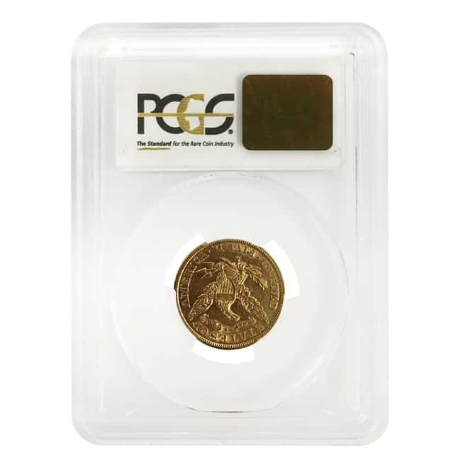 $5 Gold Half Eagle Liberty Head PCGS AU 58 (Random Year)