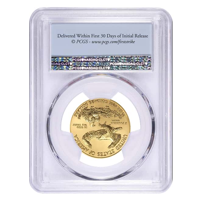 2018 1/2 oz Gold American Eagle PCGS MS 69 First Strike