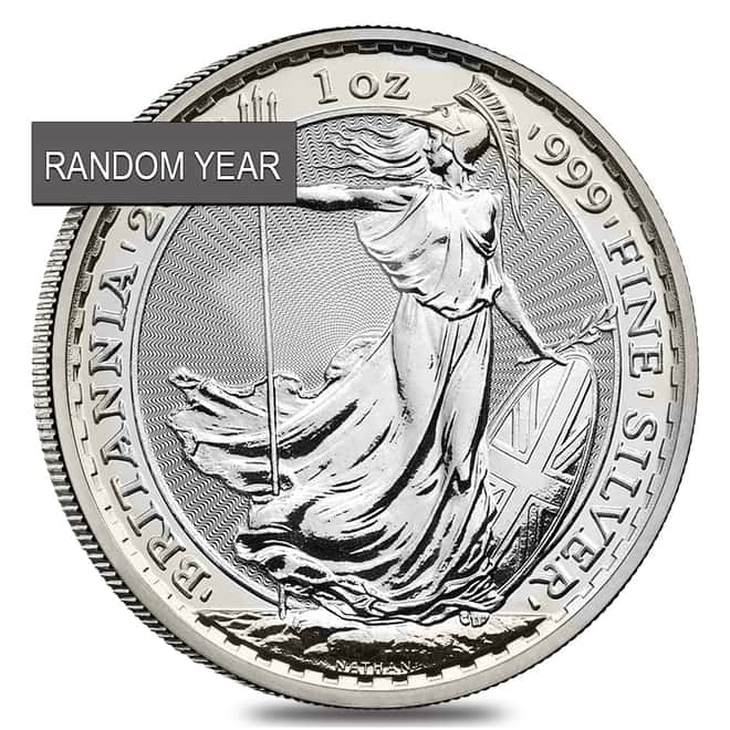 Great Britain Silver 1 oz Britannia Coin Cull (Random Year)