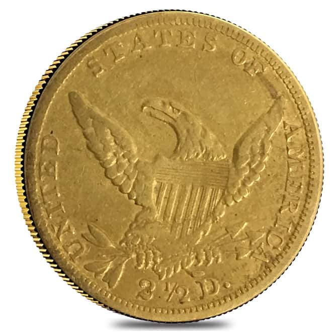 1836 $2.5 Classic Head Quarter Eagle Gold Coin - Ex-Jewelry 