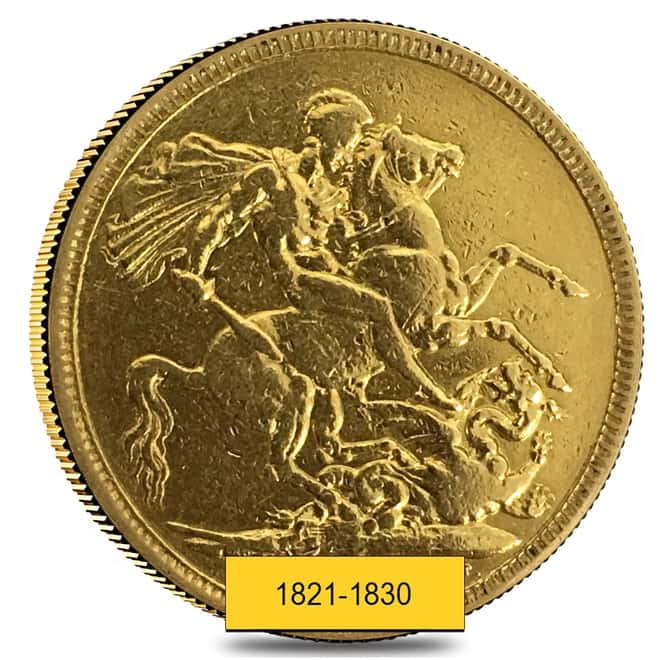 1821-1830 British Gold Sovereign George IV (Abrasions)