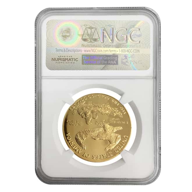 1990 W 1 oz $50 Proof Gold American Eagle NGC PF 69 UCAM (MCMXC)