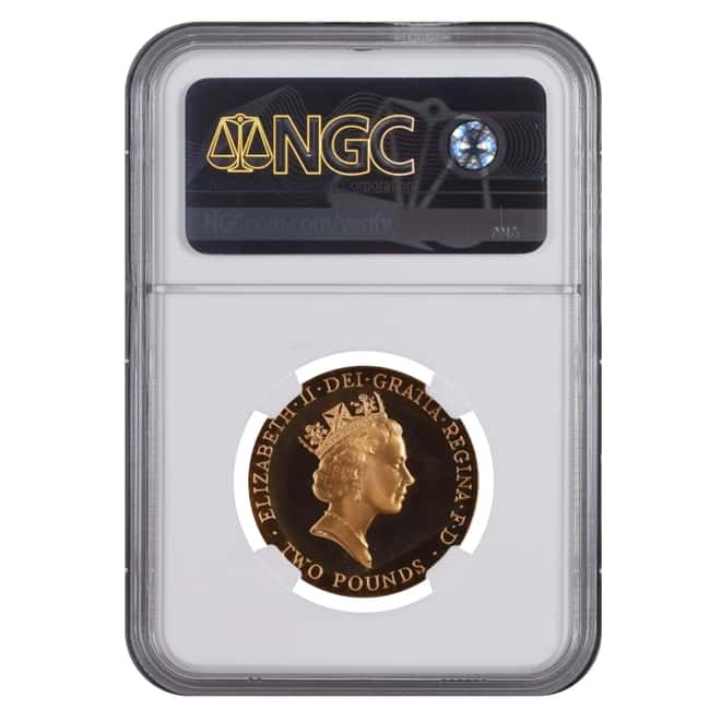 1996 Great Britain Proof Gold 2 Pounds European Championship NGC PF 68 UCAM