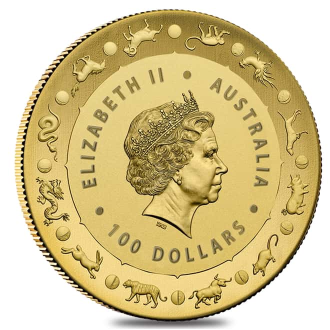 2018 1 oz Gold Lunar Year of the Dog Coin .9999 Fine BU - Royal Australian Mint