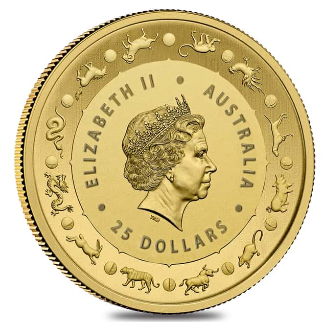 2018 1/4 oz Gold Lunar Year of the Dog Coin .9999 Fine BU - Royal Australian Mint