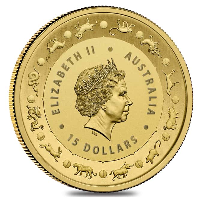2018 1/10 oz Gold Lunar Year of the Dog Coin .9999 Fine BU - Royal Australian Mint 