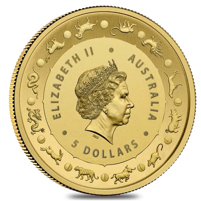2018 1/20 oz Gold Lunar Year of the Dog Coin .9999 Fine BU - Royal Australian Mint
