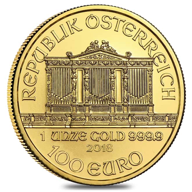 2018 1 oz Austrian Gold Philharmonic Coin BU