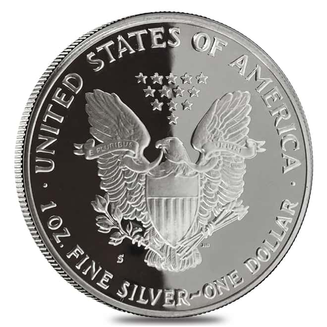 1989-S 1 oz Proof Silver American Eagle (w/Box & COA)