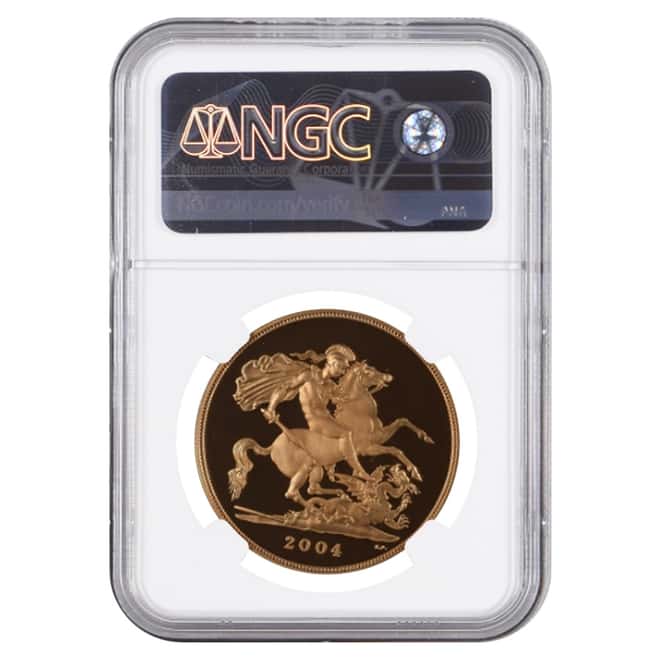 2004 Great Britain Proof Gold 5 Pound Sovereign NGC PF 69 UCAM