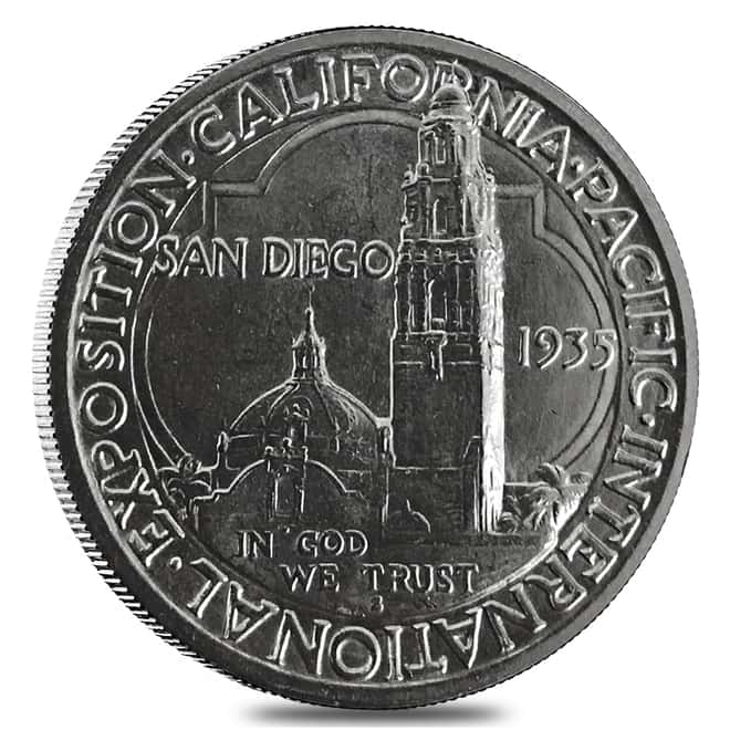 1935-S California Pacific International Expo Half Dollar 90% Silver Commem BU